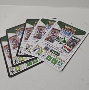 5 Pokémon Live Code Cards Set